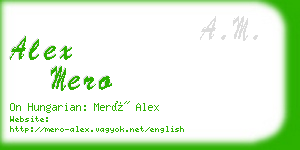 alex mero business card